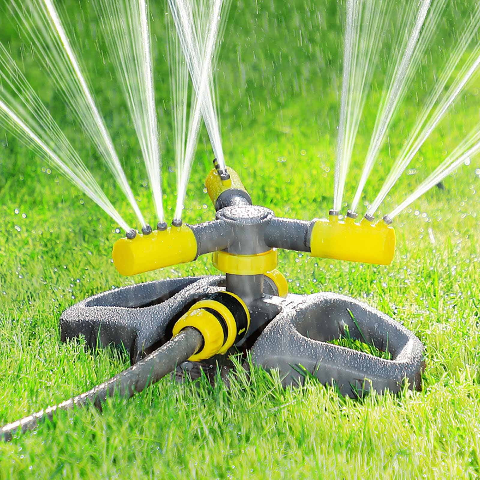 JilgTeok 2 Packs 360 Degree Rotating Sprinkler Nozzle for Garden Lawn Vegetable Field Irrigation Automatic Watering System Adjustable Spray Pattern