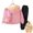 PK3, variant on Girls' Hoodie Set, Children's 2 Piece -Lined Sweatpants and Zip-Up Long Sleeve Hooded Top, Drop Shoulder T-Shirt, Fall Winter School Athletic Clothing for Medium and Small Kids
