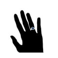 thumbnail image 4 of JackAni 10k Gold Simulated Sapphire September Birthstone 2026 Class Graduation Ring - Size 6.75, 4 of 5