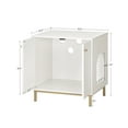 thumbnail image 6 of Cat Litter Box Enclosure, Hidden Litter Box Furniture, Wooden Pet House Side End Table, 6 of 6