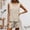 Beige, variant on Women's Shorts Suit Set for Everyday Wear Sleeveless Knit Top and Classic Short Co-ord Ensemble without Pockets for Casual Spring Summer Light Blue M