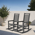thumbnail image 6 of Tioline Outdoor HDPE Weather Resistant for Porch, Garden Lawn Rocker chiar Set of 2,Gray, 6 of 6
