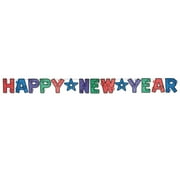 Beistle New Year's Eve Multi-Color Glittered Paper Banner
