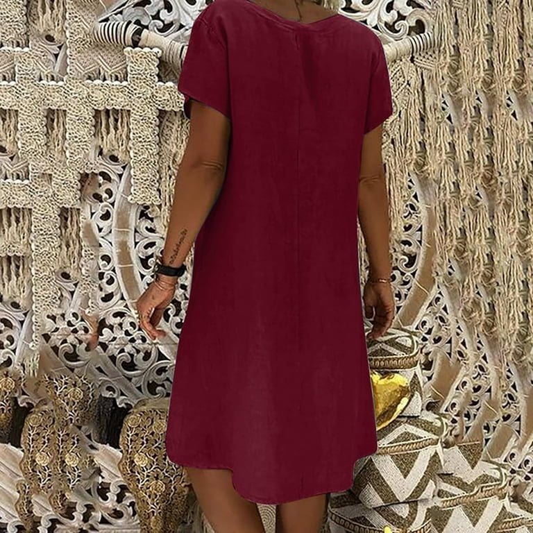 chinese dress ladies Fashion Cotton Linen Maxi Dresses Women Loose Clothes Q2062 FantasyLinen