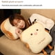 thumbnail image 5 of Injueey Almohada de felpa para pan tostado, simulación de calentador de manos Kawaii , decoración para siesta, cojín para sofá, decoración Suministros térmicos Explotado, 5 of 6