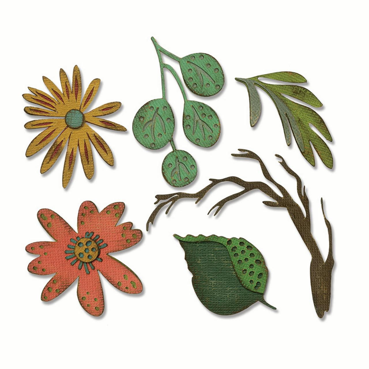 Sizzix Thinlits Die Set 6PK - Funky Floral Large By Tim Holtz - Walmart.com