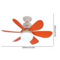 thumbnail image 2 of Lámpara de Ventilador de Techo Remota Likrtyny 30W Naranja, 2 of 7