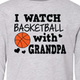 thumbnail image 4 of Inktastic I Watch Basketball with Grandpa Long Sleeve Youth T-Shirt, 4 of 5