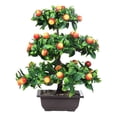 thumbnail image 3 of Bonsái de Frutal Artificial de 13 Pulgadas de Alto, Decoración de Mesa, Centro de Mesa Resistente para Decoración de Oficina en El Hogar, Manzana, 3 of 8