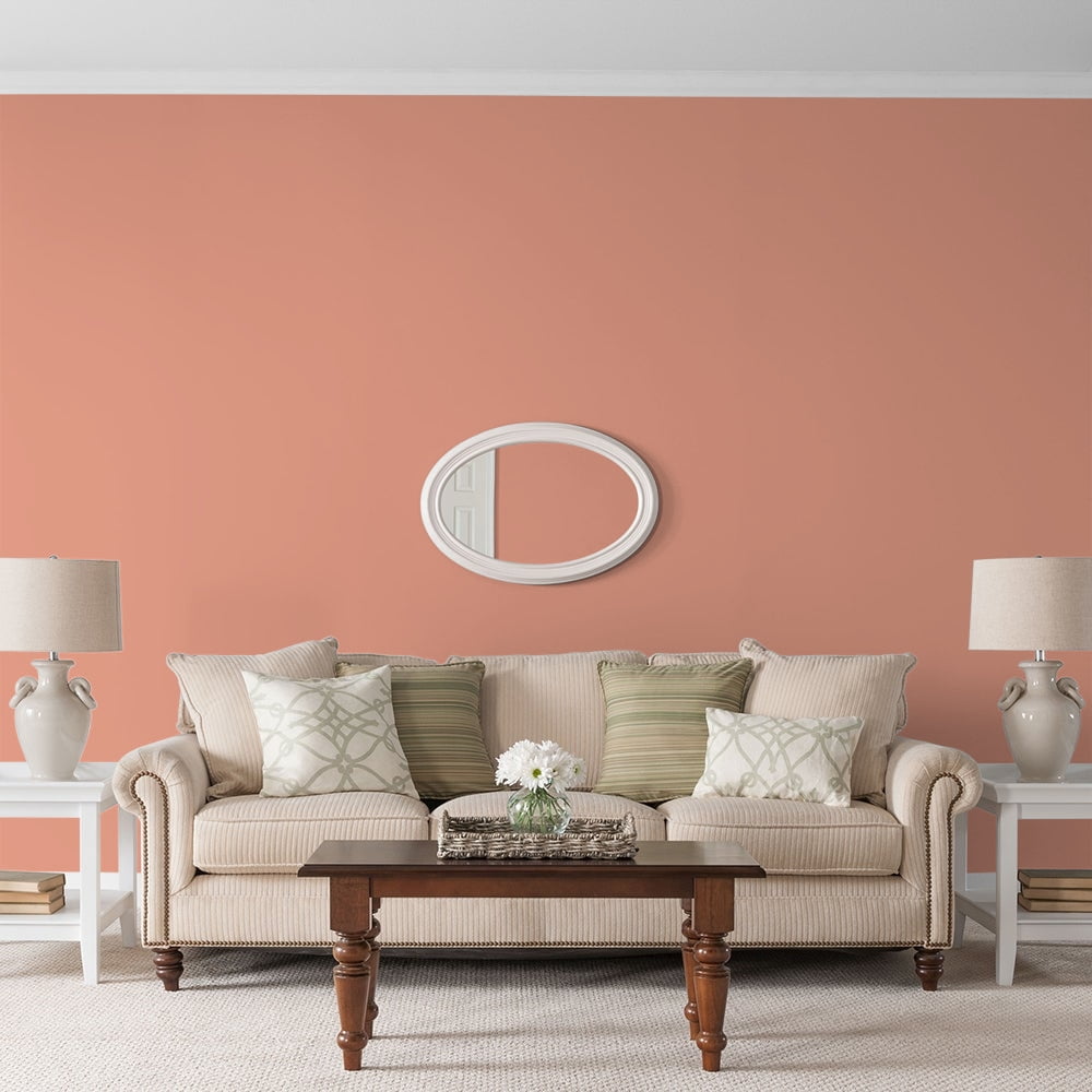 Glidden One Coat Interior Paint and Primer, Orange Essential / Orange, 1-Quart, Eggshell