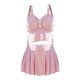 thumbnail image 1 of Gibobby Conjunto de bikini sexy Summer New Ladies sin mangas Sling Ruffle Top + Boxer Shorts Conjunto de traje de baño de moda(Rosa,XL), 1 of 5