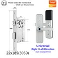 thumbnail image 2 of Door Lock, X5 Biometric Fingerprint Security Intelligent Tuya Smart APP Password Electronic Door Lock Built-in Eight Language Voices ,Easy to Install, 2 of 6