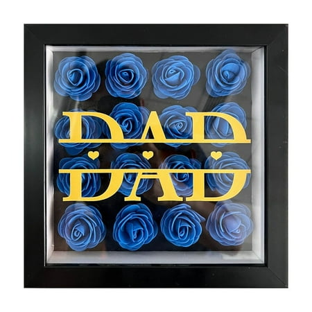 

Jungdeepe DIY Father s Day Photo Frame With Written Name Or Blessings DAD Flower Shadow DIY Name Eternal Rose Photo Frame Shadow Photo Frame Flower Display Cabinet （12iN） Large Garden Outdoor
