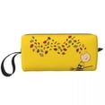 thumbnail image 2 of Neceser personalizado con diseño de Peanuts Charlie Brown Raking Leaves para mujer, estuche de maquillaje de gran capacidad, neceser de almacenamiento de artículos de belleza, 2 of 5