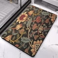 thumbnail image 2 of Modern 20x32 Inch Green Floral Rug - Non-Slip, Washable Carpet for Bedroom, Bathroom, Entryway and Laundry Room - Small Distressed Accent Floor Rug, 2 of 5
