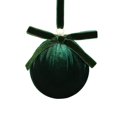 thumbnail image 2 of Velvet Fabric Covered Christmas Ball Hanging Ornament with Delicate Bow, Luxurious Velvet Bauble with Elegant Bow for Holiday Tree Decor, Sophisticated Xmas Ornament for Tree & Home Embellishment, 2 of 6