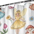 thumbnail image 3 of Colorful Fairy Flower Pattern Shower Curtain 72"x84" ,Bathroom Decorative Shower Curtains Set with 12 Hooks,Modern Waterproof Washable Shower Curtain, 3 of 6