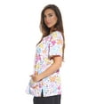 thumbnail image 4 of Just Love Women's Medical V-Neck Scrub Tops (White Butterfly, Small), 4 of 4