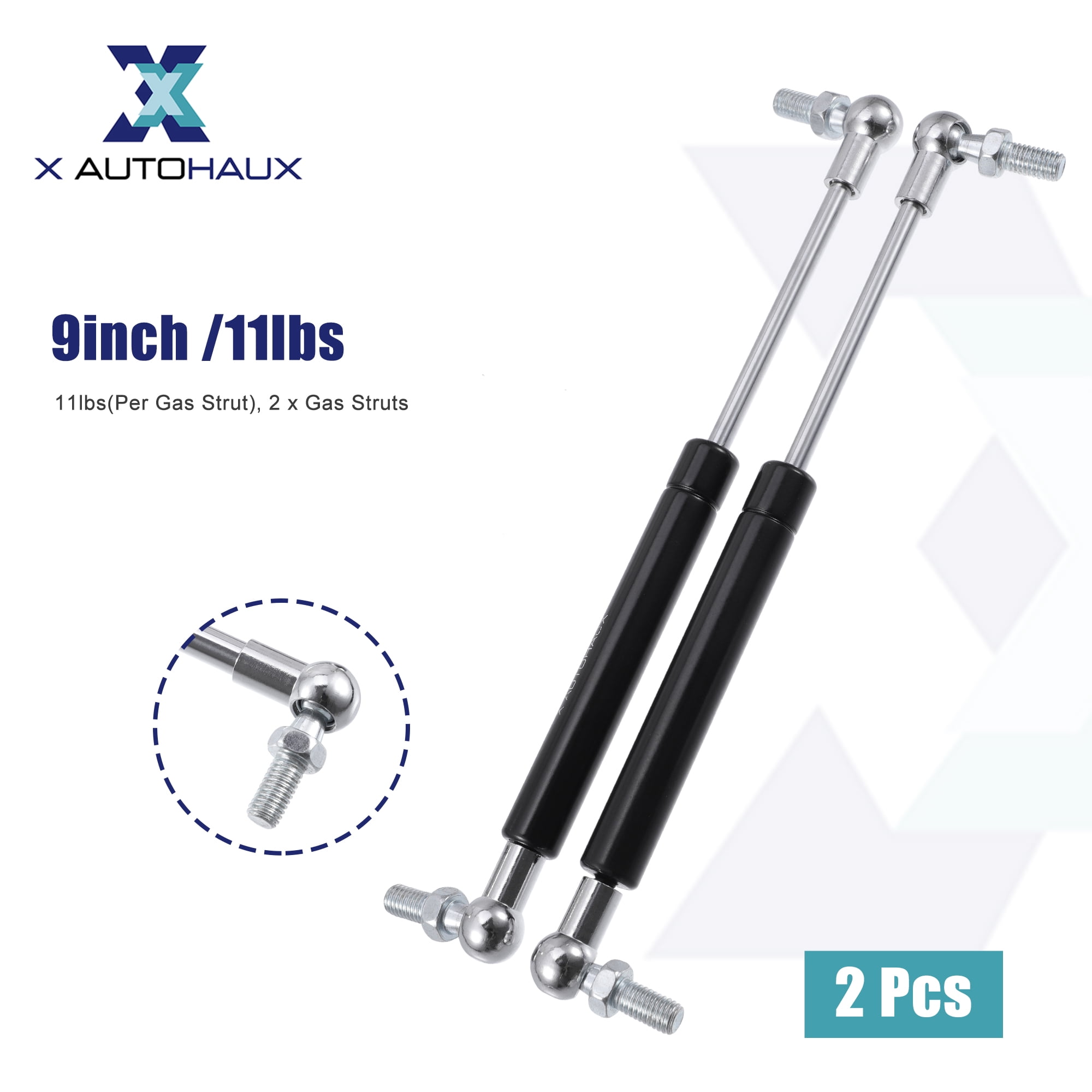 Unique Bargains 2pcs 9inch 11lbs Lift Supports Gas Strut Springs RV Car Bonnet Support Rod