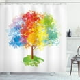 thumbnail image 1 of Ambesonne Rainbow Shower Curtain, Abstract Tree Nature, 69"Wx84"L, Multicolor, 1 of 3