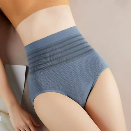 

DENGDENG Womens Solid Panties Mid Waisted Breathable Soft Underwear Seamless Full Coverage Briefs