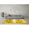 thumbnail image 3 of Ahgly Company Indoor Round Abstract Yellow Contemporary Area Rugs, 5' Round, 3 of 4