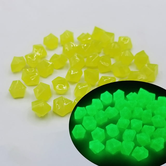 300 piedras luminosas • Guijarros luminosos multicolores para decoración de jardines, acuarios y piscinas • Piedras luminosas de 1,4x1,1 cm para relleno de pasarelas, paisajes y jarrones