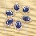 thumbnail image 7 of 10Pcs Crystal Diamond Rhinestone Pearl Flatback Button DIY Embellishments for Phone Case Decoration, Hair Bows Accessories Making, Navy Blue 30x25mm, 7 of 7