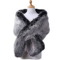 thumbnail image 3 of Wraps Women's Faux Shawl Wrap Cape For Bridal Wedding Blue Artificial Wool Wraps, 3 of 3