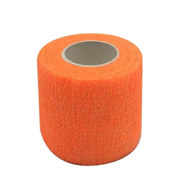 Vendaje autoadhesivo no tejido naranja de 5cm x 4,5 m, vendaje elástico deportivo, vendaje elástico autoadhesivo