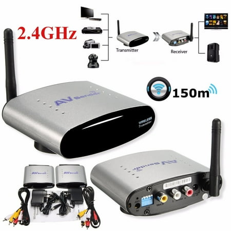 - 2.4Ghz 150m Wireless AV Sender TV STB Audio Video Transmitter Receiver PAT-330