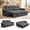 Chenille-Gray, variant on 77" Sleeper Sofa Bed, Convertible Pull Out Couch, Chenille L Shaped Couch Bed with Adjustable Backrest & USB Ports, Small Space Apartment Loveseat Sofa for Living Room (Green)