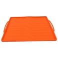 thumbnail image 3 of Alfombrilla para parrilla de silicona, cubierta protectora para parrilla, alfombrilla para parrilla de barbacoa para cocinar al aire libre, mango naranja de 17 pulgadas, 3 of 10
