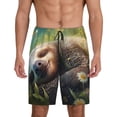 thumbnail image 1 of Fotbe Daisy Sleeping Sloth Pantalones Cortos de Pijama para Hombre, Ropa de Dormir, Pantalones de Pijama Cortos para Hombre-Large, 1 of 6