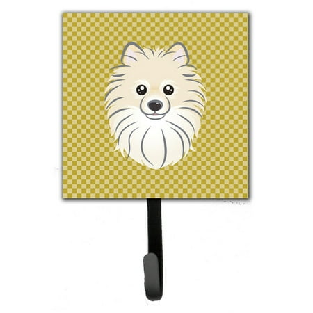 Caroline's Treasures Tan Checke Pomeranian Wall Hook