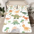 thumbnail image 2 of Castle Fairy Cute Dino Twin Sheet Sets,Jungle Wildlife Dinosaur Bedding, 2 of 7