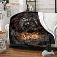 thumbnail image 2 of Manta de calavera de terror Jack, mantas de lana suave para dormitorio, sofá, regalo, manta de Tv, manta de pesadilla antes de Navidad, 2 of 4