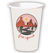 White Free Spirit 22 Oz Plastic Cup