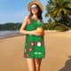 thumbnail image 3 of Easygdp Cute Santa para Vestido Transpirable de Mujer, Vestido Suelto de Manga Corta con Pliegues y Bolsillos para el Verano, 3 of 7