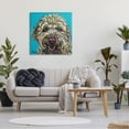thumbnail image 2 of Stupell Industries Blue Pop Style Bright Bold Shaggy Dog Portrait Paintings Gallery-Wrapped Canvas Print Wall Art, 30x30, by Carolee Vitaletti, 2 of 5