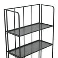 thumbnail image 6 of DecMode 24" x 49" Black Metal Indoor Outdoor Tall Folding 4 Shelves Bakers Rack, 1-Piece, 6 of 10