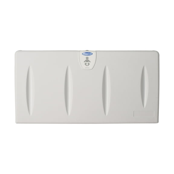 SafetyCraft Horizontal Wall-Mounted Baby Changing Station, Light Gray (100-EH-SC)