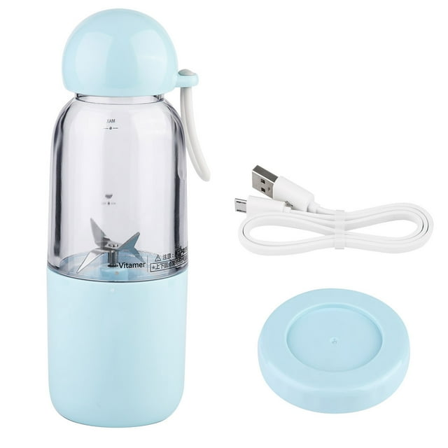 Daboolka EGOGO Mini licuadora eléctrica portátil de jugo de frutas, recargable por USB, 7,4 V (azul)