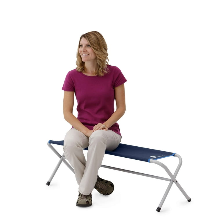 Ozark Trail Hazel Creek Foldable Outdoor Camping Bench Walmart