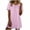 Pink, variant on Enridrech Womens Nightgown Sleepwear Short Sleeve Top Summer Loungewear Casual Crew Neck Pajamas Tops for Women