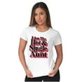 thumbnail image 3 of Single Cool Cute Funny Auntie Aunt Womens Fitted Plus Size Graphic Tee Brisco Brands 2X, 3 of 5