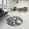 thumbnail image 4 of Ahgly Company Machine Washable Indoor Square Transitional Gray Cloud Gray Area Rugs, 5' Square, 4 of 7