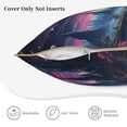 thumbnail image 3 of KLL Fantasy Landscape Starry Night Decorative Throw Pillow Covers Velvet Soft for Couch Sofa Bedroom Living Room Outdoor (No pillow core)- 20"x20", 3 of 5