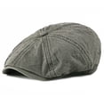 thumbnail image 2 of Men's Vintage 8 Panels Octagonal Newsboy Cap, Soft Visor Cabbie Fiddler Painter Beret Hat, Breathable Summer Sun Cap, Fashion Headwear for Men Daily Casual Outfits, 2 of 6