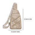 thumbnail image 2 of Bolso Informal para Mujer Pecho Vintage Diario Femenino Con Múltiples Bolsillos Cuero PU, 2 of 9